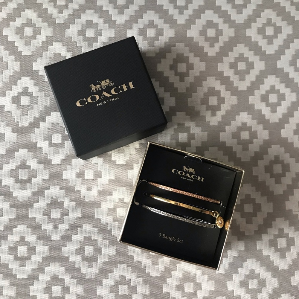 Coach 3 piece Bangle Set NWT